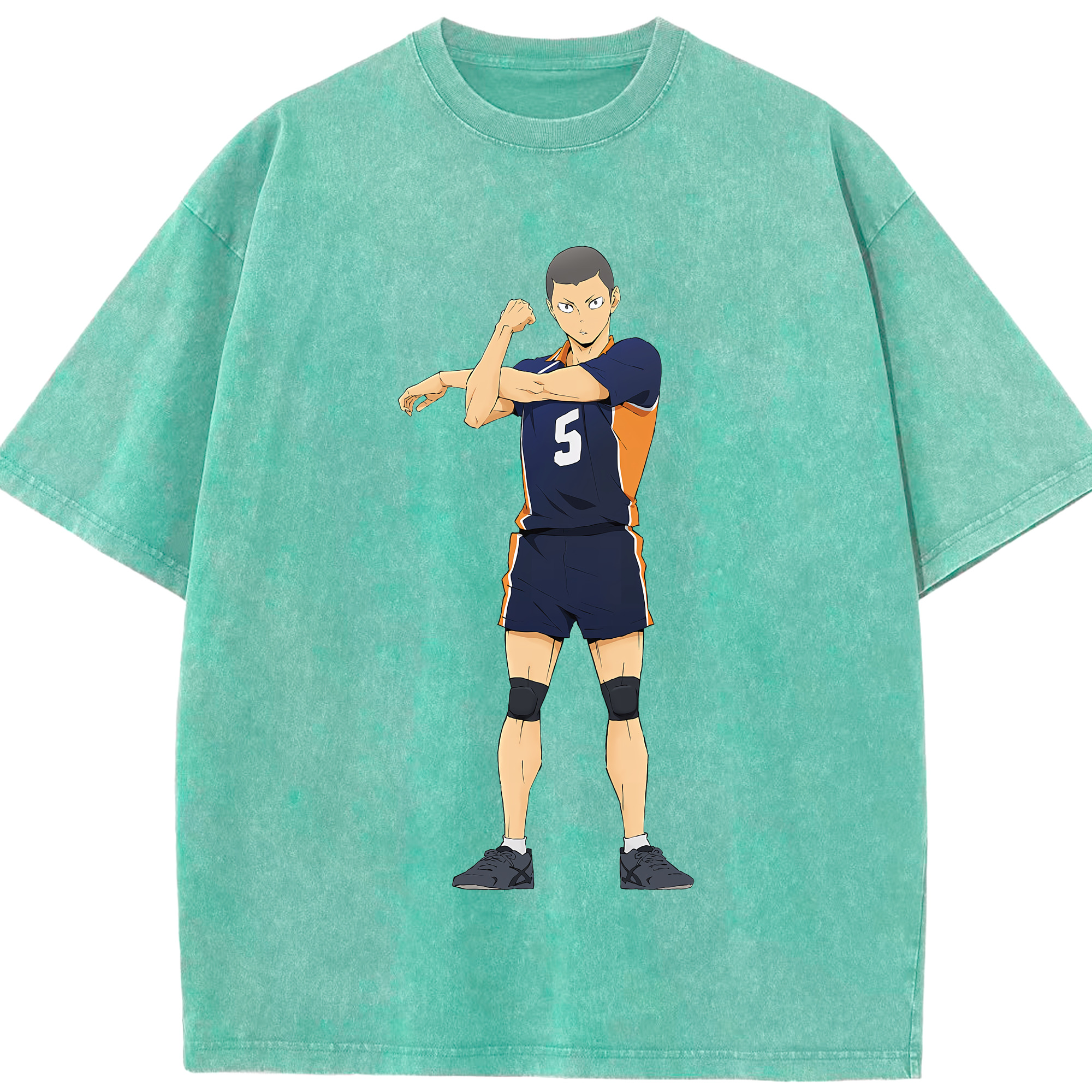 （画像用） ハイキュー!! Haikyu!! 綿100% ヴィンテージ風 半袖Tシャツ（フロントプリント）